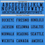 Custom Powder Blue Orange-Black Mesh Authentic Throwback Football Jersey