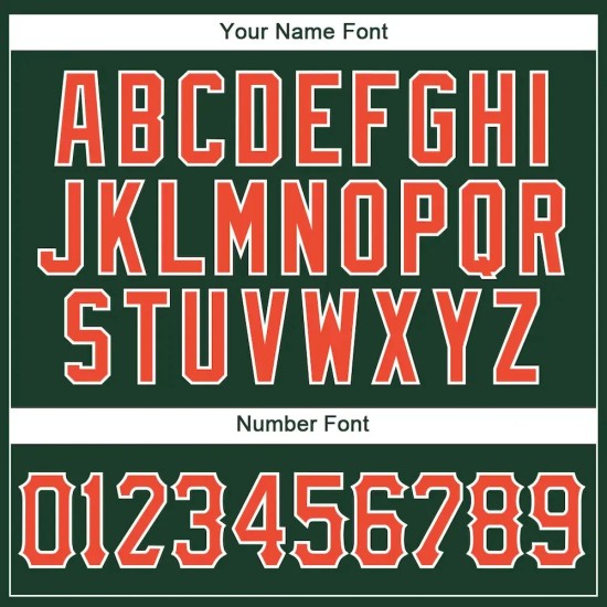 Custom Hunter Green Orange-White Authentic Throwback Basketball Jersey