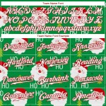 Custom Green Red-White Christmas 3D Authentic Baseball Jersey