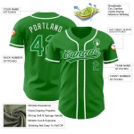 Custom Grass Green White Authentic Baseball Jersey Custom Grass Green White Authentic Baseball Jersey