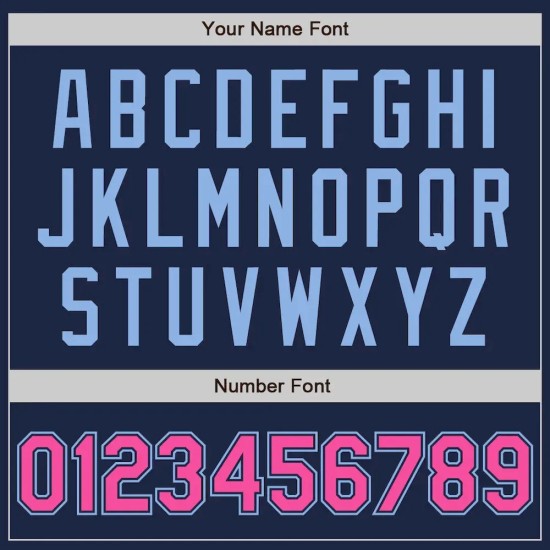 Custom Navy Light Blue Pinstripe Pink Authentic Baseball Jersey