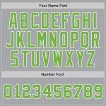 Custom Gray Neon Green-White Authentic Throwback Basketball Jersey