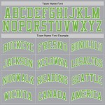 Custom Gray Neon Green-White Authentic Throwback Basketball Jersey