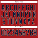 Custom Red Navy-Old Gold Hockey Jersey