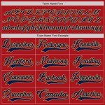 Custom Red Navy-Old Gold Hockey Jersey