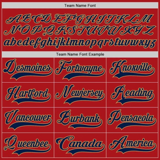 Custom Red Navy-Old Gold Hockey Jersey