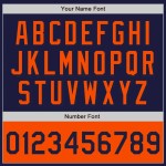 Custom Navy Orange Bomber Varsity Letterman Two Tone Zipper Jacket