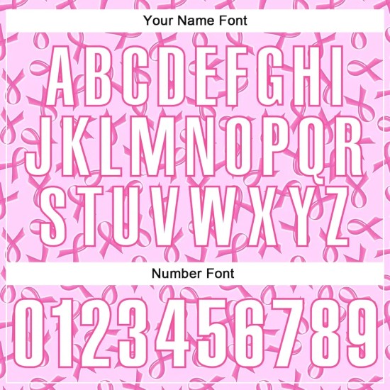 Custom Pink White 3D Pink Ribbon Breast Cancer Awareness Month Women Health Care Support Performance Polo Shirt