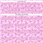 Custom Pink White 3D Pink Ribbon Breast Cancer Awareness Month Women Health Care Support Performance Polo Shirt