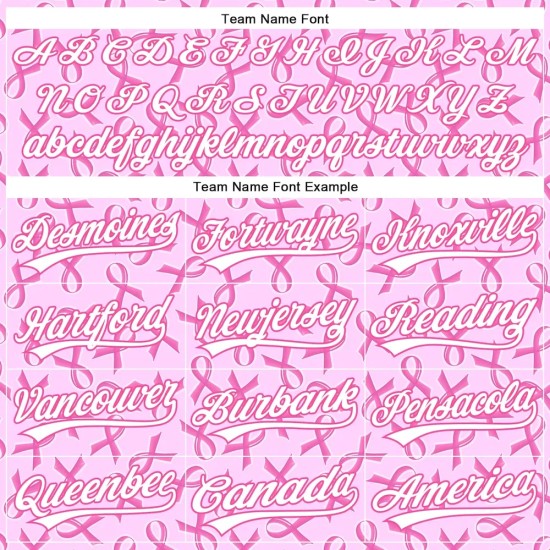 Custom Pink White 3D Pink Ribbon Breast Cancer Awareness Month Women Health Care Support Performance Polo Shirt