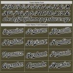 Custom Olive Black-White Authentic Sleeveless Salute To Service Baseball Jersey