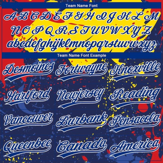 Custom Figure Royal-Gold 3D Pattern Design Authentic Baseball Jersey