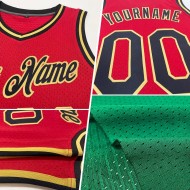 Custom Kelly Green White-Gold Authentic Throwback Basketball Jersey