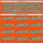 Custom Orange Teal-White Authentic Two Tone Baseball Jersey