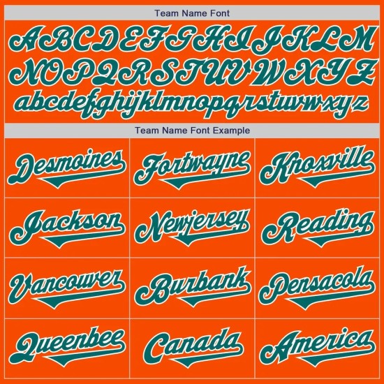 Custom Orange Teal-White Authentic Two Tone Baseball Jersey