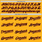 Custom Gold Black-Orange Authentic Baseball Jersey