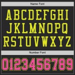 Custom Black Pink-Neon Yellow Mesh Authentic Football Jersey