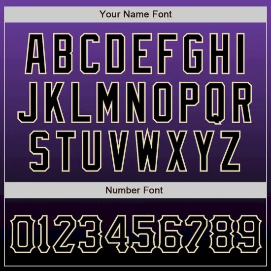 Custom Purple Black-Cream Authentic Fade Fashion Baseball Jersey