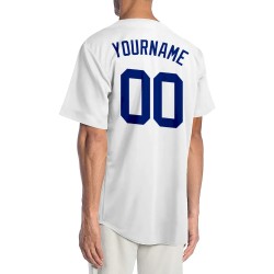 Custom White Royal-Red Authentic Baseball Jersey Custom White Royal-Red Authentic Baseball Jersey