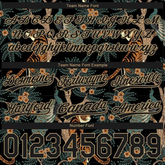 Custom Black Old Gold 3D Pattern 3D Pattern Design Tiger And Peacock Authentic Basketball Shorts