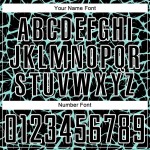 Custom Black Ice Blue-White Abstract Network Splash Sublimation Soccer Uniform Jersey